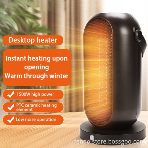 Wholesale 600W/1200W Low Noise Smart Mini Fan Heater for Home and Office